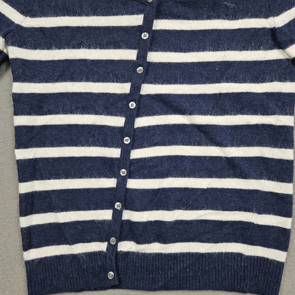 Vintage Abercrombie & Fitch Shirt Size Large Rabbit Hair Blend Striped - Picture 3 of 8